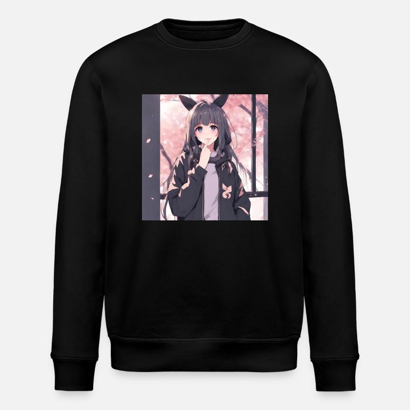 Süßer Mädchen-Anime - Stanley/Stella Unisex Bio-Sweatshirt ROLLER - Schwarz