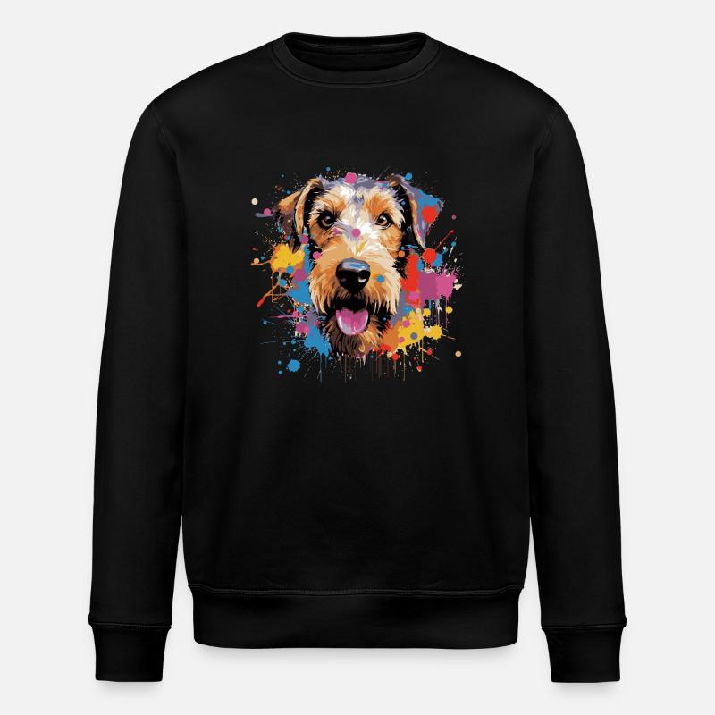 Wirehaired Fox Terrier - Stanley/Stella ROLLER Unisex Organic Sweatshirt - black