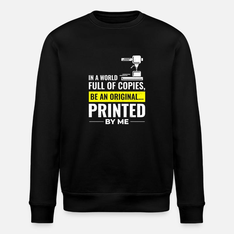 3D Printer 3D Printing - Stanley/Stella ROLLER Unisex Organic Sweatshirt - black