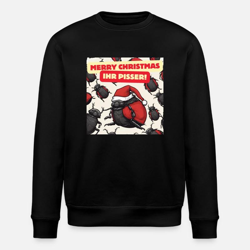 Merry Christmas - Weihnachtskäfer - Stanley/Stella Unisex Bio-Sweatshirt ROLLER - Schwarz
