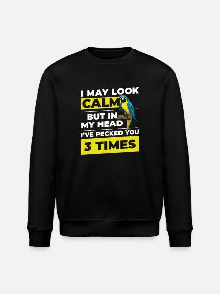 Macaw Parrot Bird Species - Stanley/Stella ROLLER Unisex Organic Sweatshirt - black
