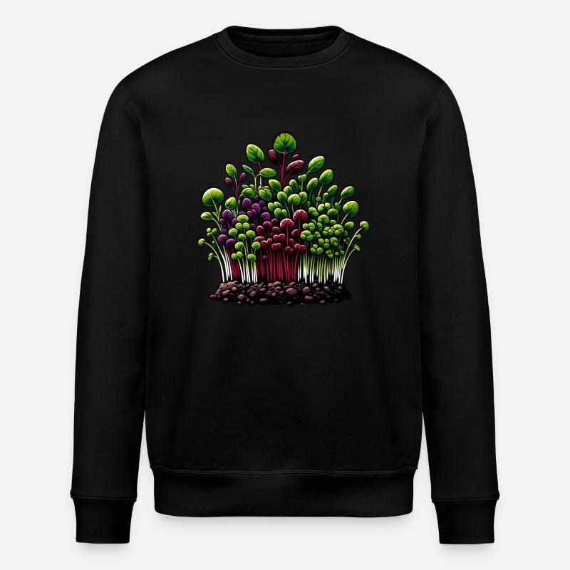 Microgreens Agriculture Vegan Sprouts - Stanley/Stella ROLLER Unisex Organic Sweatshirt - black