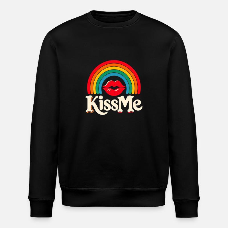 Küss mich LGBT - Stanley/Stella Unisex Bio-Sweatshirt ROLLER - Schwarz
