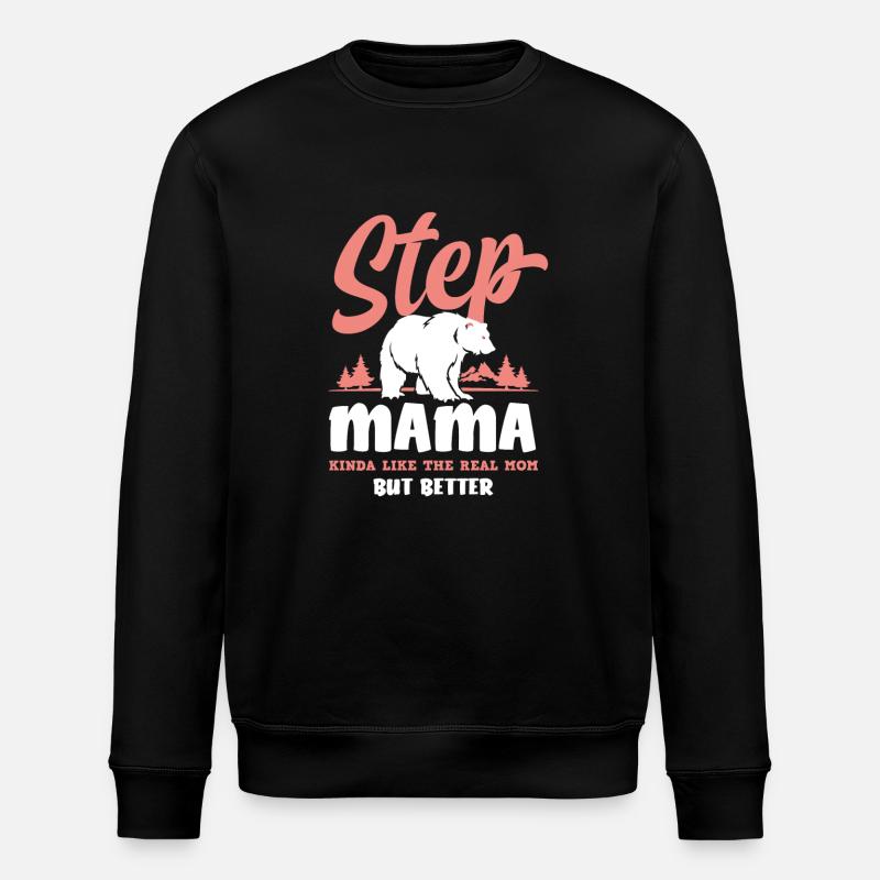 Stiefmama Mama - Stanley/Stella Unisex Bio-Sweatshirt ROLLER - Schwarz
