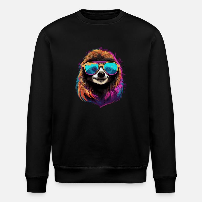 Cooles Faultier - Stanley/Stella Unisex Bio-Sweatshirt ROLLER - Schwarz