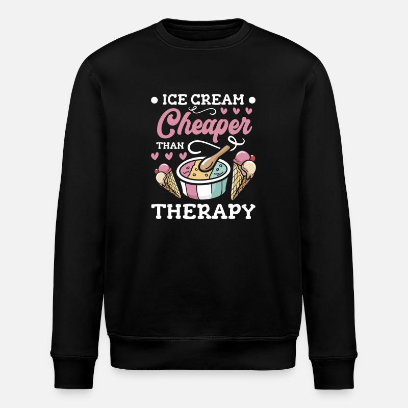 Eiscreme Süß Naschen - Stanley/Stella Unisex Bio-Sweatshirt ROLLER - Schwarz