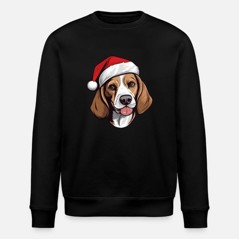 Beagle Noël - Sweat bio ROLLER Stanley/Stella Unisexe - noir