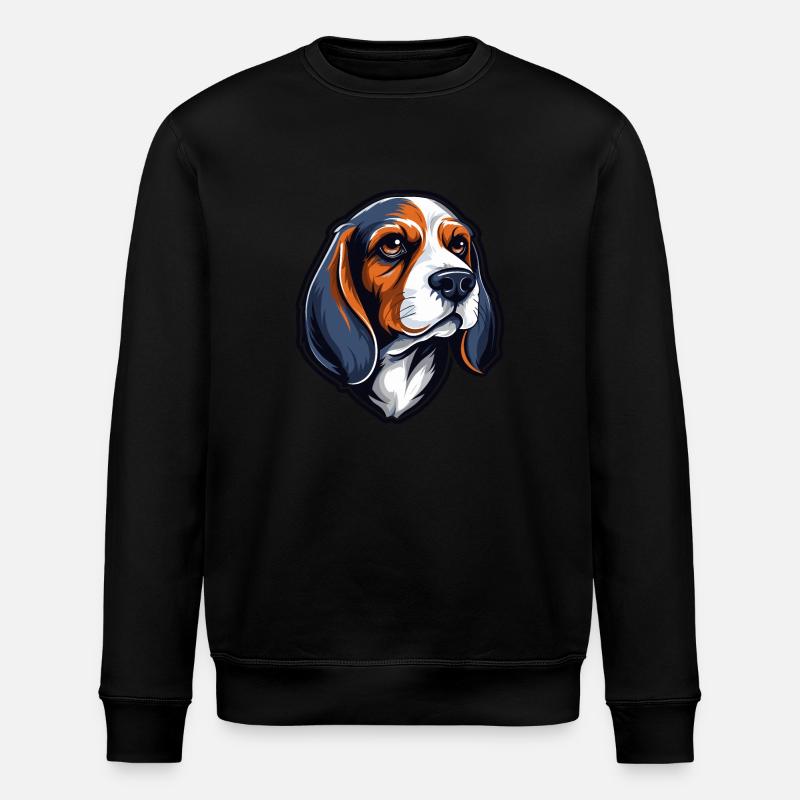 Beagle Dog - Stanley/Stella ROLLER Unisex Organic Sweatshirt - black