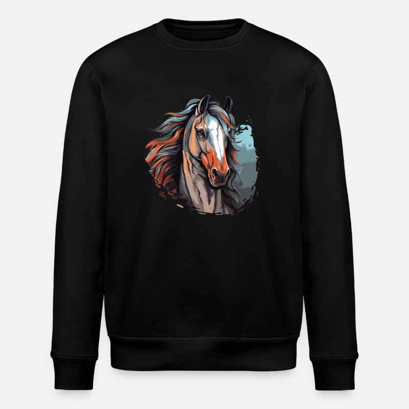 Portrait de cheval - Sweat bio ROLLER Stanley/Stella Unisexe - noir
