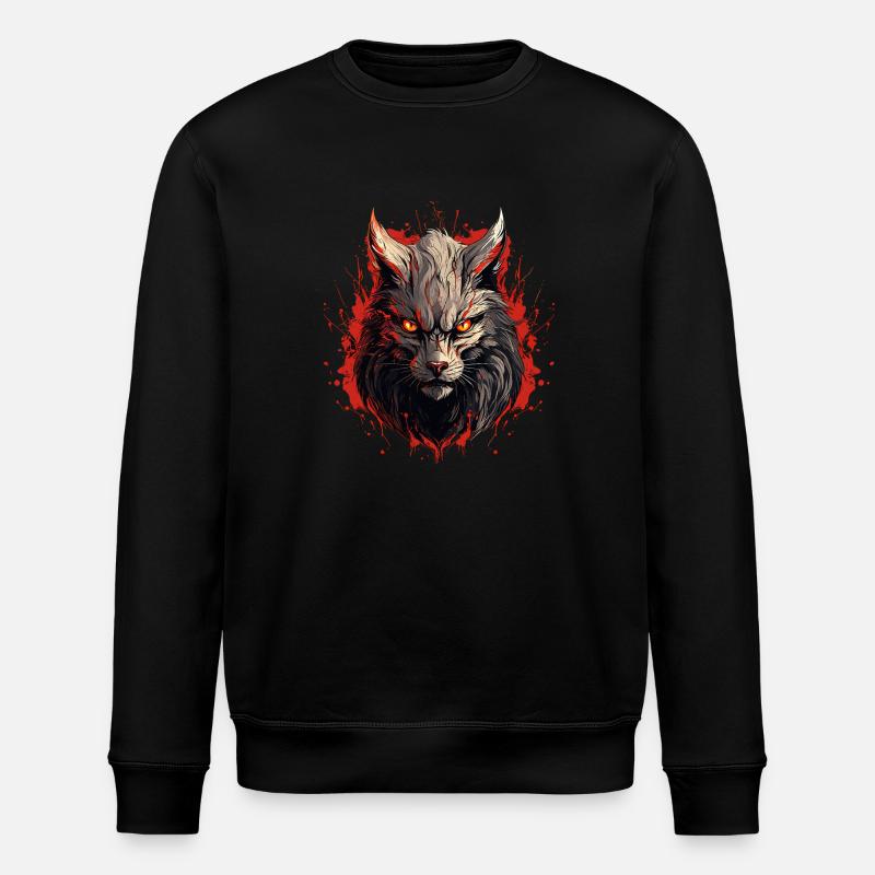 Wolfsblick der Durchdringung - Stanley/Stella Unisex Bio-Sweatshirt ROLLER - Schwarz