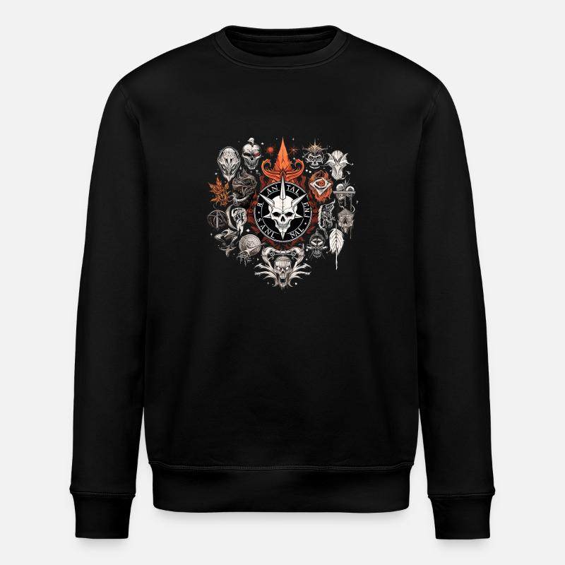 Skull Escapade - Stanley/Stella ROLLER Unisex Organic Sweatshirt - black