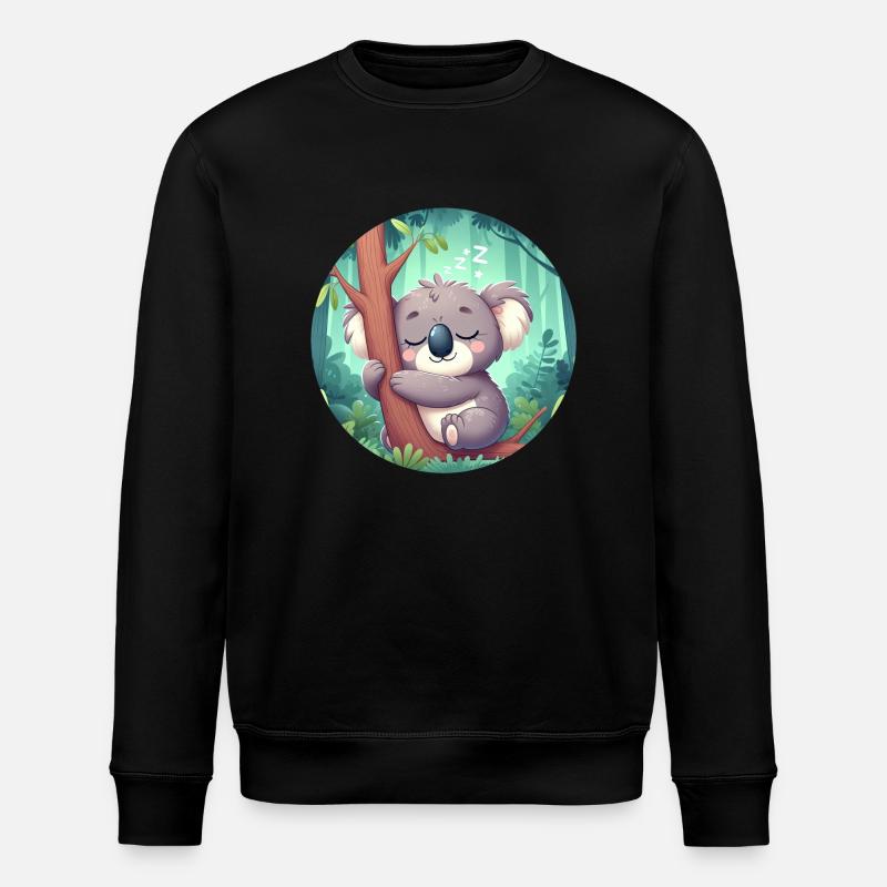 glücklicher Koalabär Koala - Stanley/Stella Unisex Bio-Sweatshirt ROLLER - Schwarz
