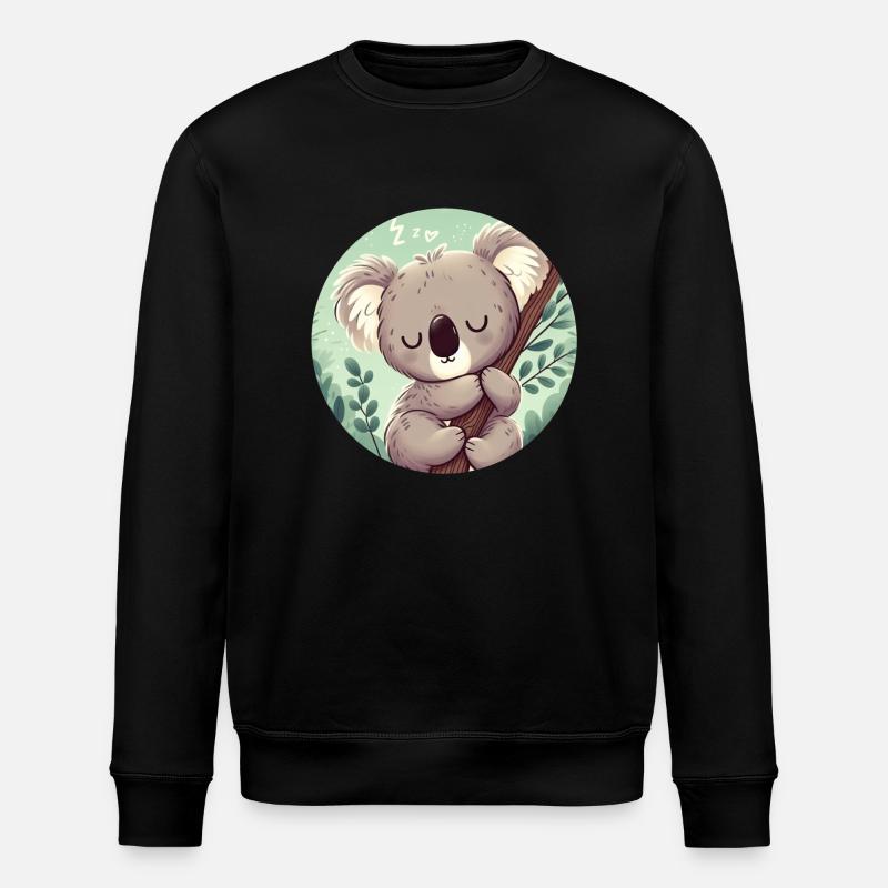 happy koala bear koala - Stanley/Stella ROLLER Unisex Organic Sweatshirt - black