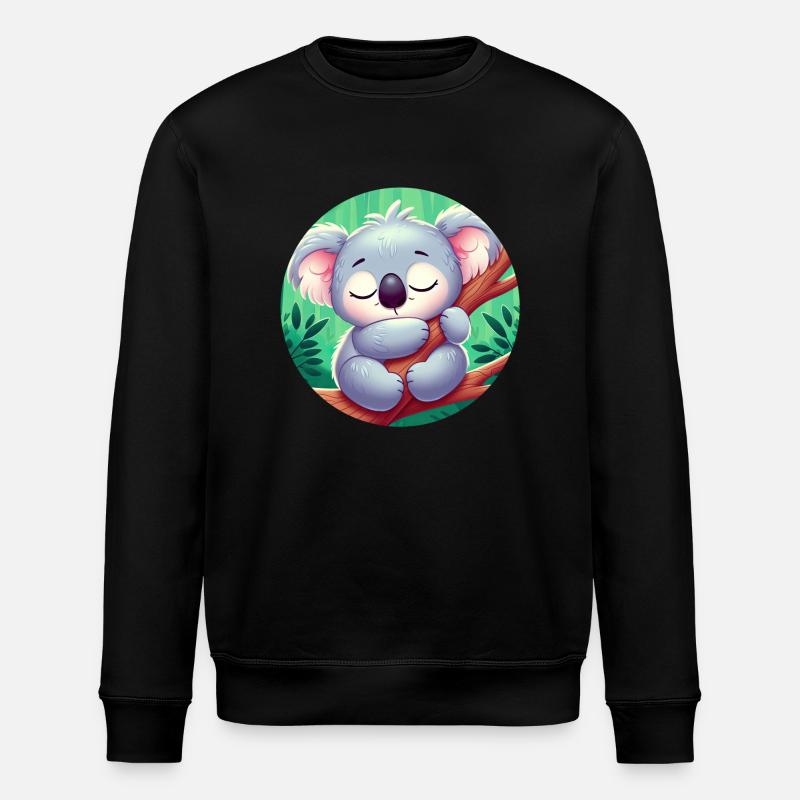 happy koala bear koala - Stanley/Stella ROLLER Unisex Organic Sweatshirt - black