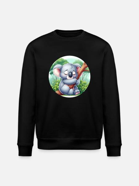 happy koala bear koala - Stanley/Stella ROLLER Unisex Organic Sweatshirt - black