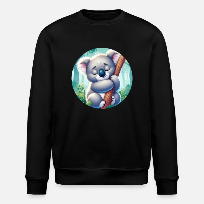 glücklicher Koalabär Koala - Stanley/Stella Unisex Bio-Sweatshirt ROLLER - Schwarz