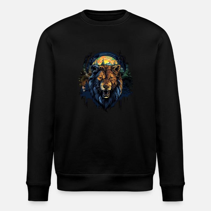 Bestie der Wälder - Stanley/Stella Unisex Bio-Sweatshirt ROLLER - Schwarz