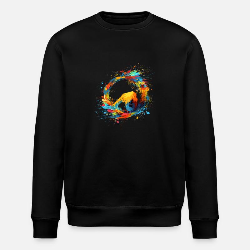 Farbenfest der Seele - Stanley/Stella Unisex Bio-Sweatshirt ROLLER - Schwarz