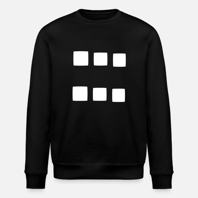 Pattern square square symbol - Stanley/Stella ROLLER Unisex Organic Sweatshirt - black
