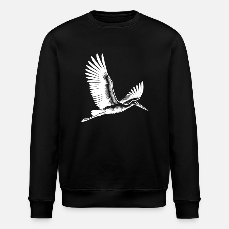 Cigogne volante - Sweat bio ROLLER Stanley/Stella Unisexe - noir