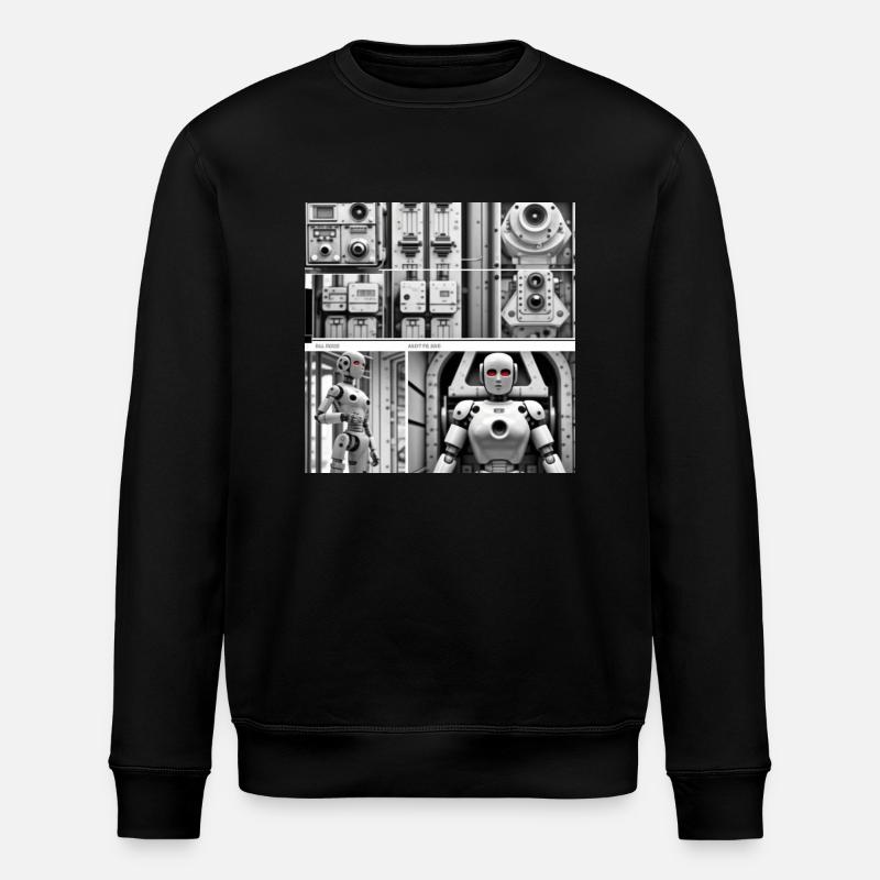 Robot - Stanley/Stella ROLLER Unisex Organic Sweatshirt - black