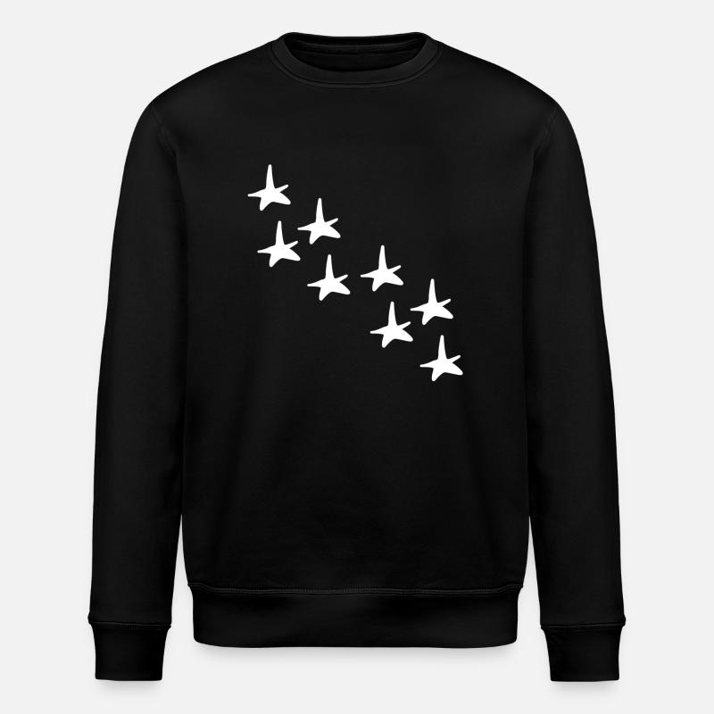 Stars Star Pattern Shapes Icon - Stanley/Stella ROLLER Unisex Organic Sweatshirt - black