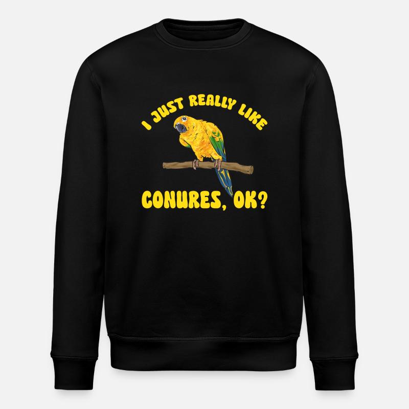 Parakeet, Parrot, Parakeet, Bird - Stanley/Stella ROLLER Unisex Organic Sweatshirt - black