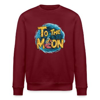 To The Moon - Stanley/Stella ROLLER Unisex Organic Sweatshirt - burgundy - Front - Nik (191cm)