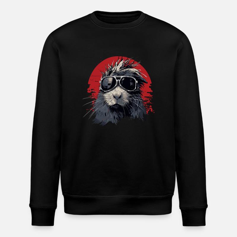Cochon d’Inde frais - Sweat bio ROLLER Stanley/Stella Unisexe - noir