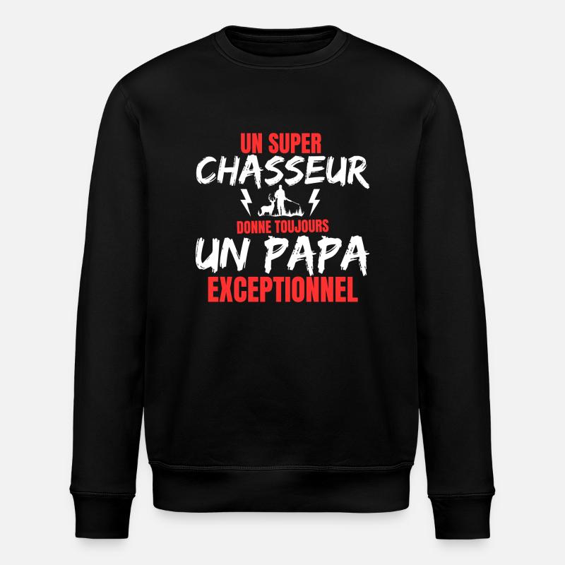 HUNTER DAD - Stanley/Stella Unisex Bio-Sweatshirt ROLLER - Schwarz