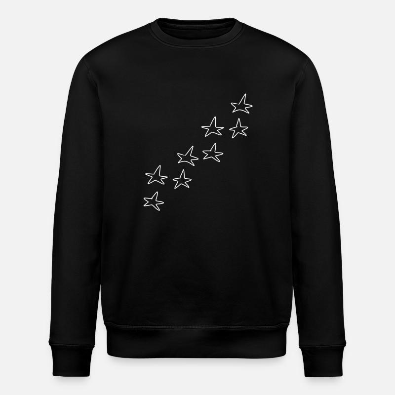 Star Pattern Star Symbol Shape - Stanley/Stella ROLLER Unisex Organic Sweatshirt - black