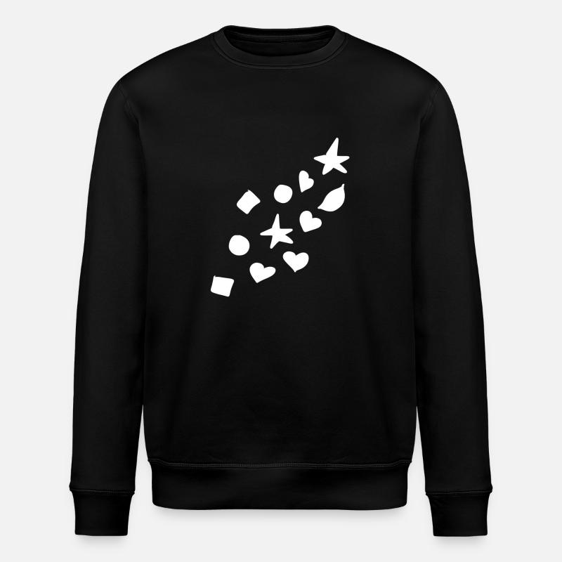 Formen symbole herz stern kreis quadrat form - Stanley/Stella Unisex Bio-Sweatshirt ROLLER - Schwarz