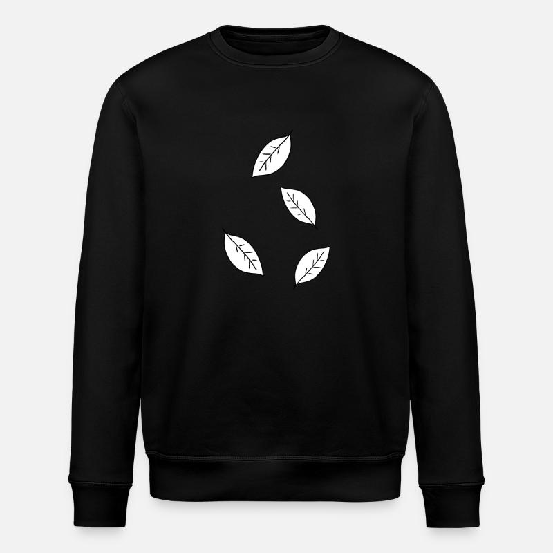 four leaves leaf icon - Stanley/Stella ROLLER Unisex Organic Sweatshirt - black