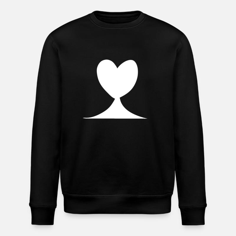 Herz liebe symbol form - Stanley/Stella Unisex Bio-Sweatshirt ROLLER - Schwarz