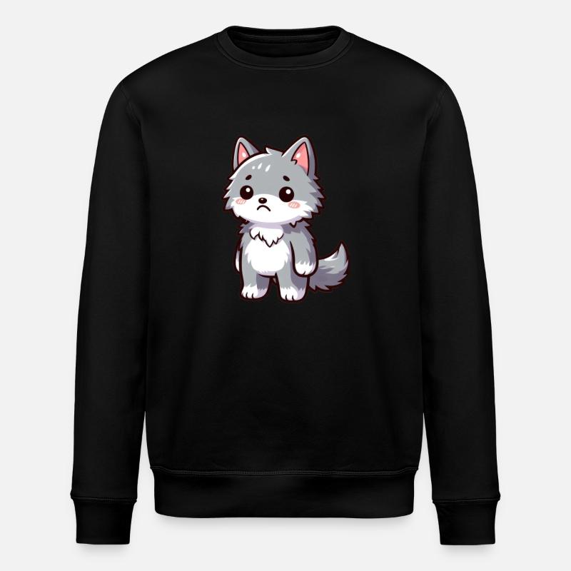 Triste petit loup mignon - Sweat bio ROLLER Stanley/Stella Unisexe - noir