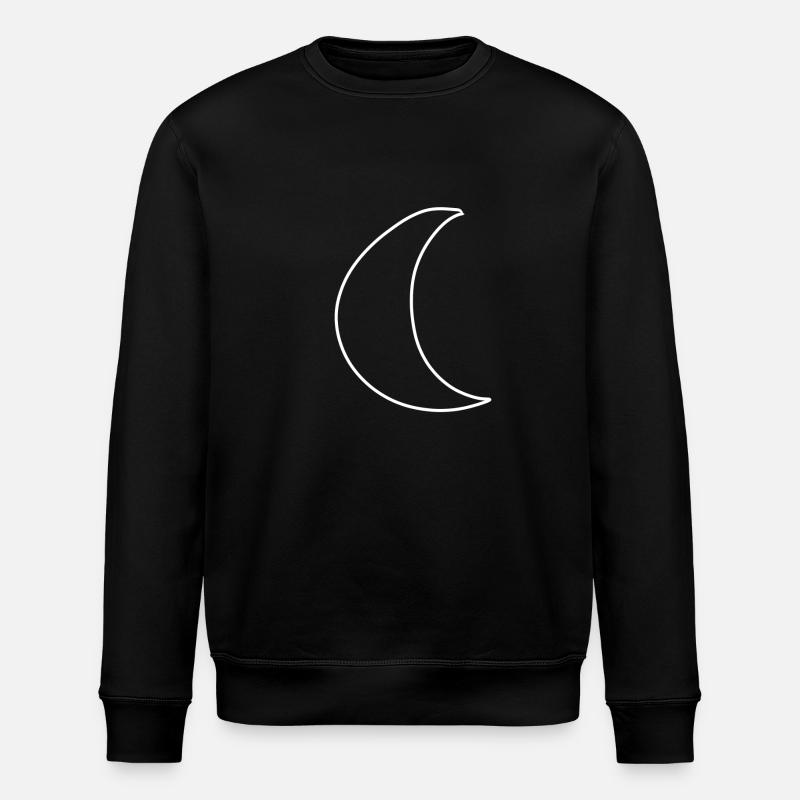 moon symbol shape - Stanley/Stella ROLLER Unisex Organic Sweatshirt - black