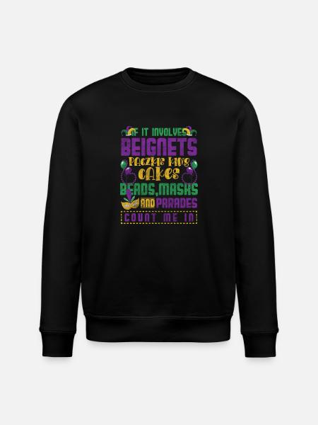 Mardi Gras Party Event - Stanley/Stella ROLLER Unisex Organic Sweatshirt - black