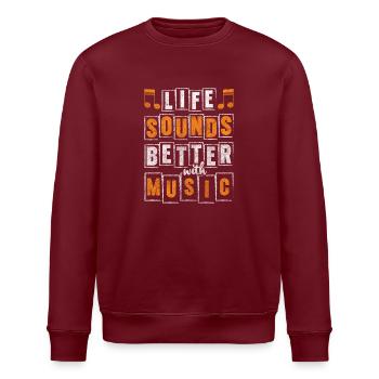 Orchestre musical Music Band - Sweat bio ROLLER Stanley/Stella Unisexe - bordeaux - Devant - Nik (191cm)
