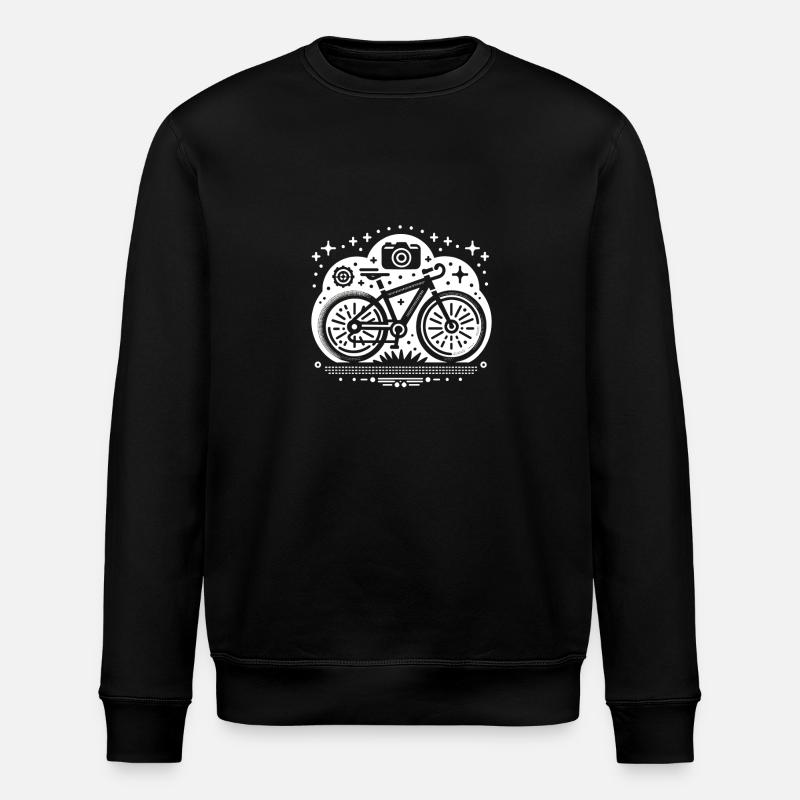 Fahrrad Freizeit Outdoor Design - Stanley/Stella Unisex Bio-Sweatshirt ROLLER - Schwarz