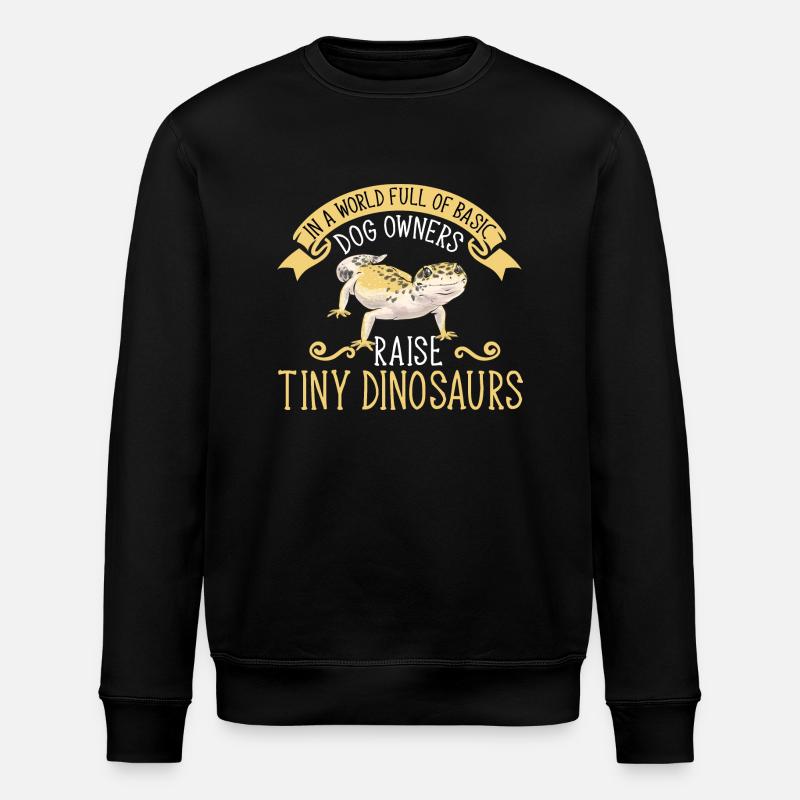 Leopardgecko Reptil Haustier Gecko - Stanley/Stella Unisex Bio-Sweatshirt ROLLER - Schwarz