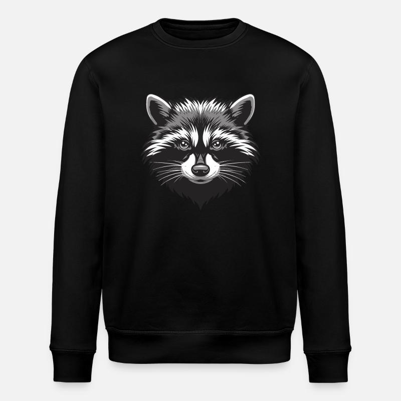 Waschbär - Stanley/Stella Unisex Bio-Sweatshirt ROLLER - Schwarz