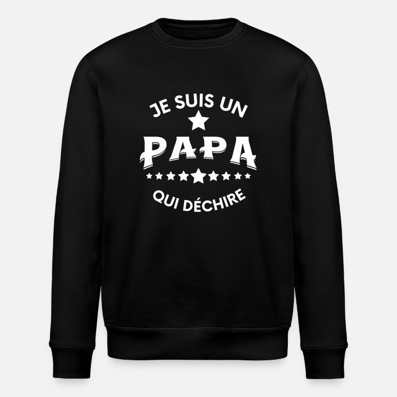 I'm a rocking dad - Stanley/Stella ROLLER Unisex Organic Sweatshirt - black