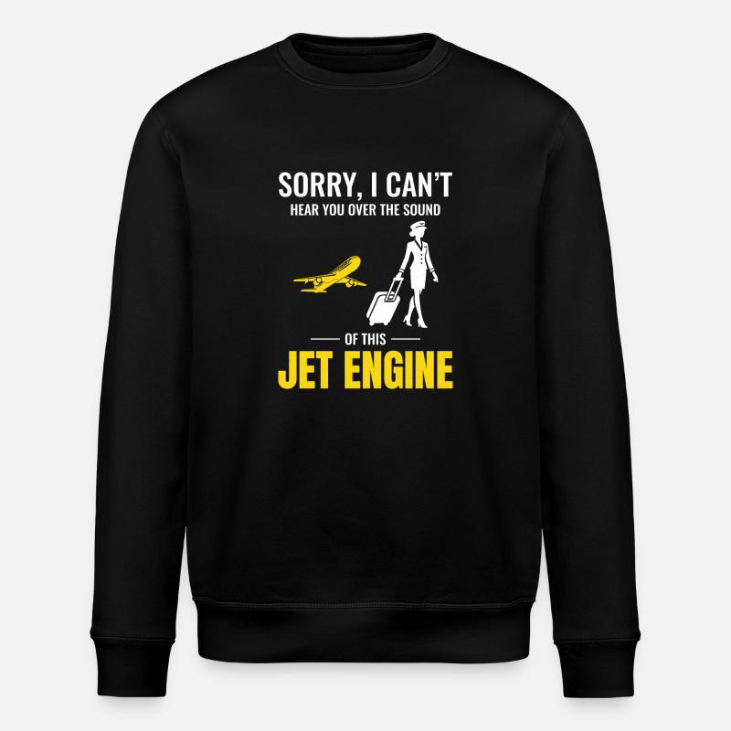 Flugbegleiter Flugpersonal - Stanley/Stella Unisex Bio-Sweatshirt ROLLER - Schwarz