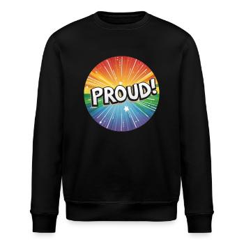 LGBTQ Proud - Stanley/Stella Unisex Bio-Sweatshirt ROLLER - Schwarz - Vorne - Nik (191cm)