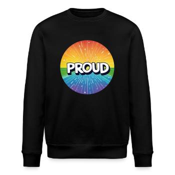 LGBTQ Proud - Stanley/Stella Unisex Bio-Sweatshirt ROLLER - Schwarz - Vorne - Nik (191cm)
