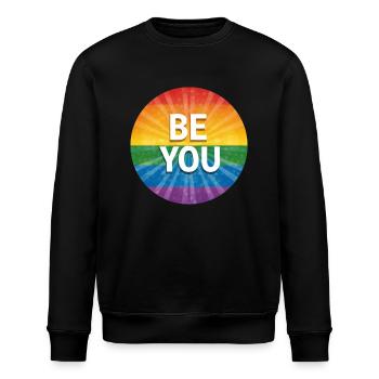 LGBTQ Be You - Stanley/Stella Unisex Bio-Sweatshirt ROLLER - Schwarz - Vorne - Nik (191cm)