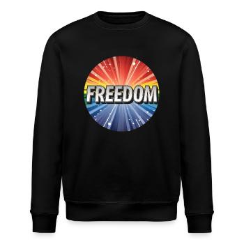 LGBTQ Freedom - Stanley/Stella Unisex Bio-Sweatshirt ROLLER - Schwarz - Vorne - Nik (191cm)