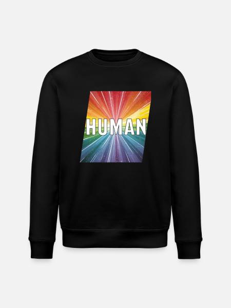 LGBTQ Human - Stanley/Stella ROLLER Unisex Organic Sweatshirt - black