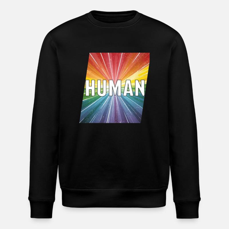LGBTQ Human - Stanley/Stella ROLLER Unisex Organic Sweatshirt - black