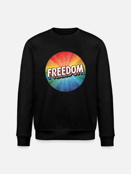 LGBTQ Freedom - Stanley/Stella ROLLER Unisex Organic Sweatshirt - black